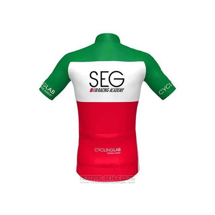 2020 Fahrradbekleidung SEG Racing Academy Champion Italien Trikot Kurzarm und Tragerhose - zum Schließen ins Bild klicken